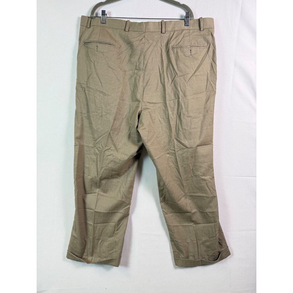 Linea Uomo Mens Dress Pants 100% Wool Window Pane Waist sz 43 Pleated Y2K Career - Picture 9 of 16